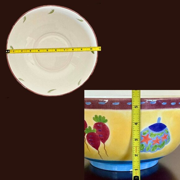 GUC Studio Nova KT382 'Summertime' Decorative Ceramic Salad / Serving Bowl - Picture 7 of 8